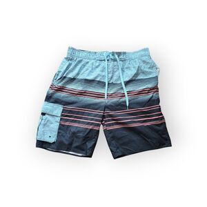 Stillwater Supply Co Mens XXL Board Shorts Swim Trunks Striped Elastic Cargo